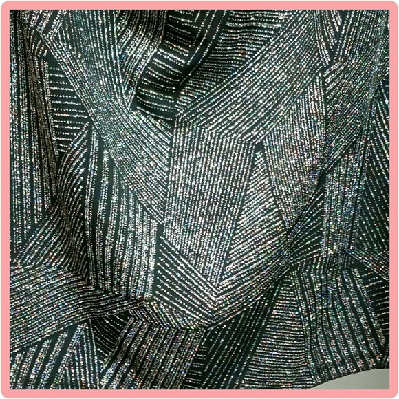 Glittery multi-color draped stretch top Sz 2X - Picture 2 of 2